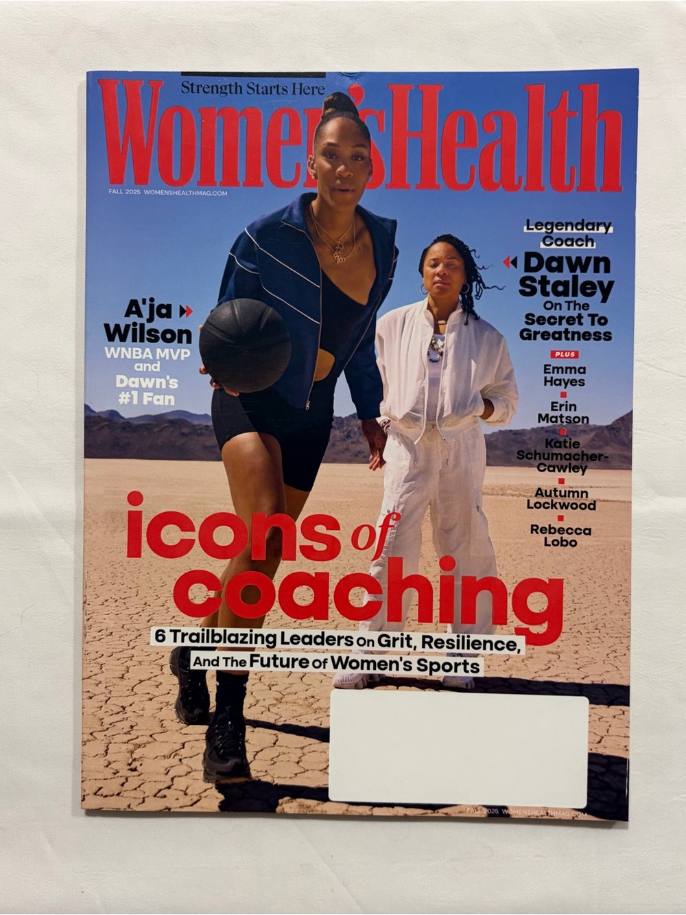 Women’s Health A’ja Wilson & Dawn Staley “#1 Fan&Legendary Coach” Issue Fall 25